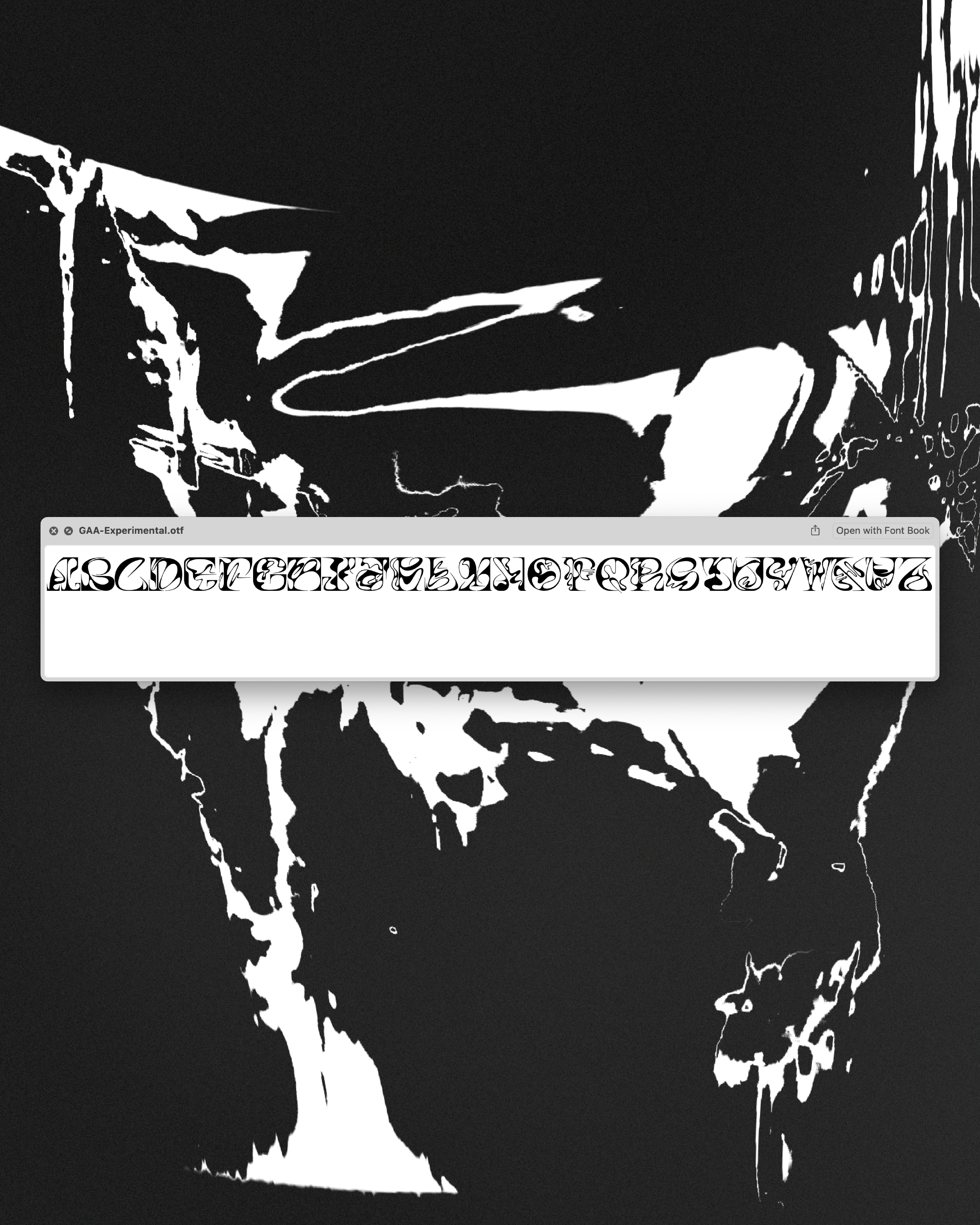 Glyphs as Artefacts, typeface preview