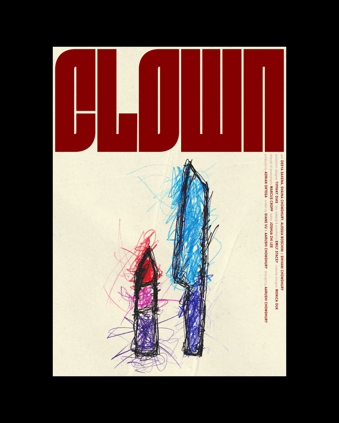 Clown, short film, poster design, final